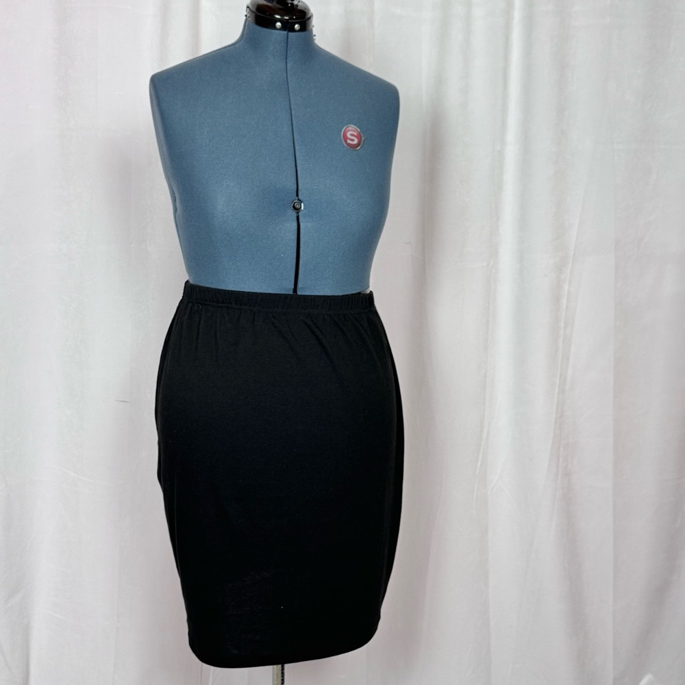 Black Knee-Length Pencil Skirt for Work